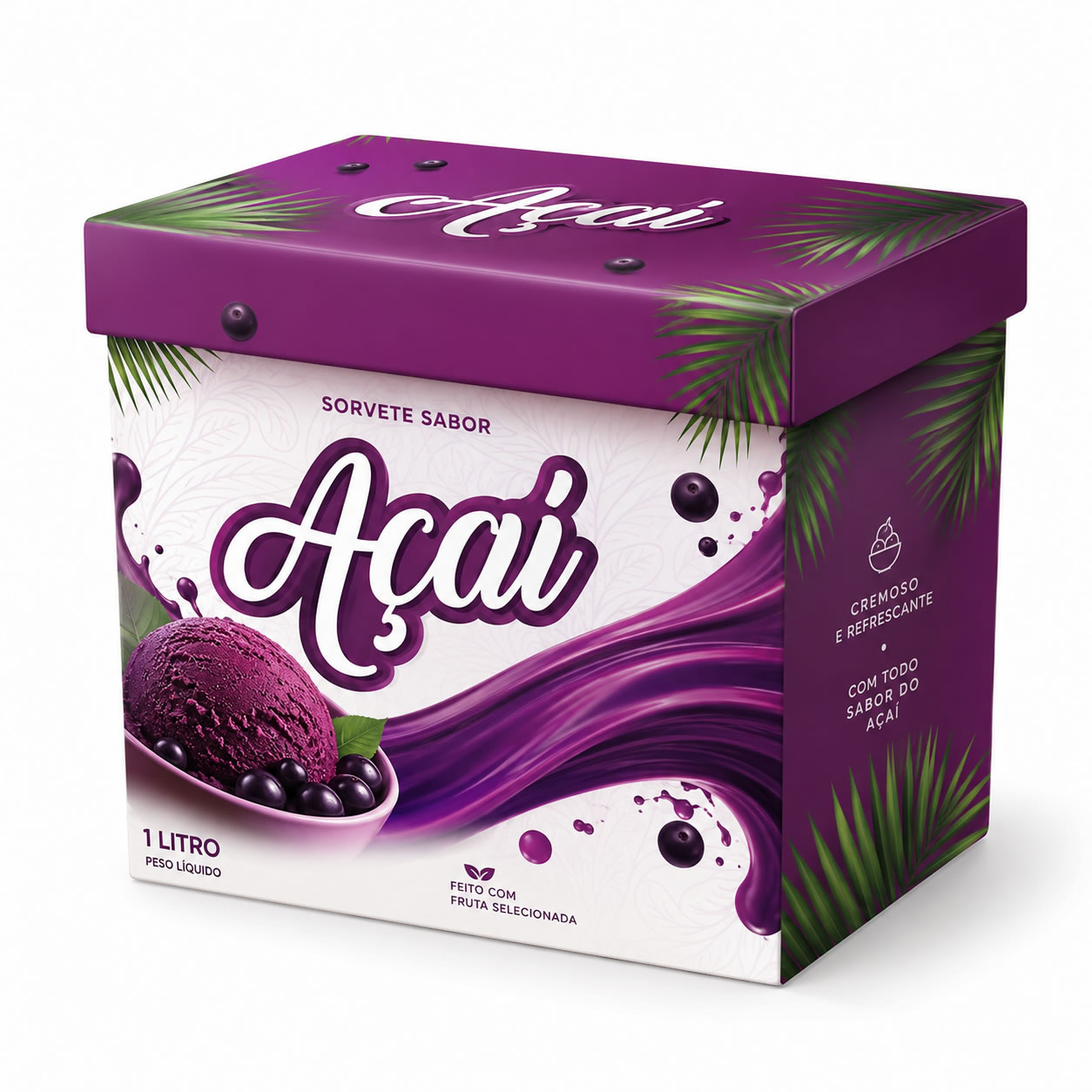 Caixa Açaí 1 Litro